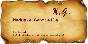 Maduska Gabriella névjegykártya